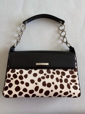 Vintage Saint Laurent Animal Print Calf Hair Shoulder Bag